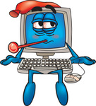 virus-infected-system. Computer dead with virus
