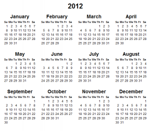 Printable Calendar  2012 on Printable 2012 Vertical Calendar And   Printable 2012 Horizontal