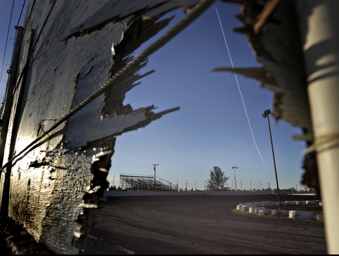 This photo taken Sunday shows the racetrack where a car accident killed two people at Marysville Raceway Park. / Chris Kaufman, AP