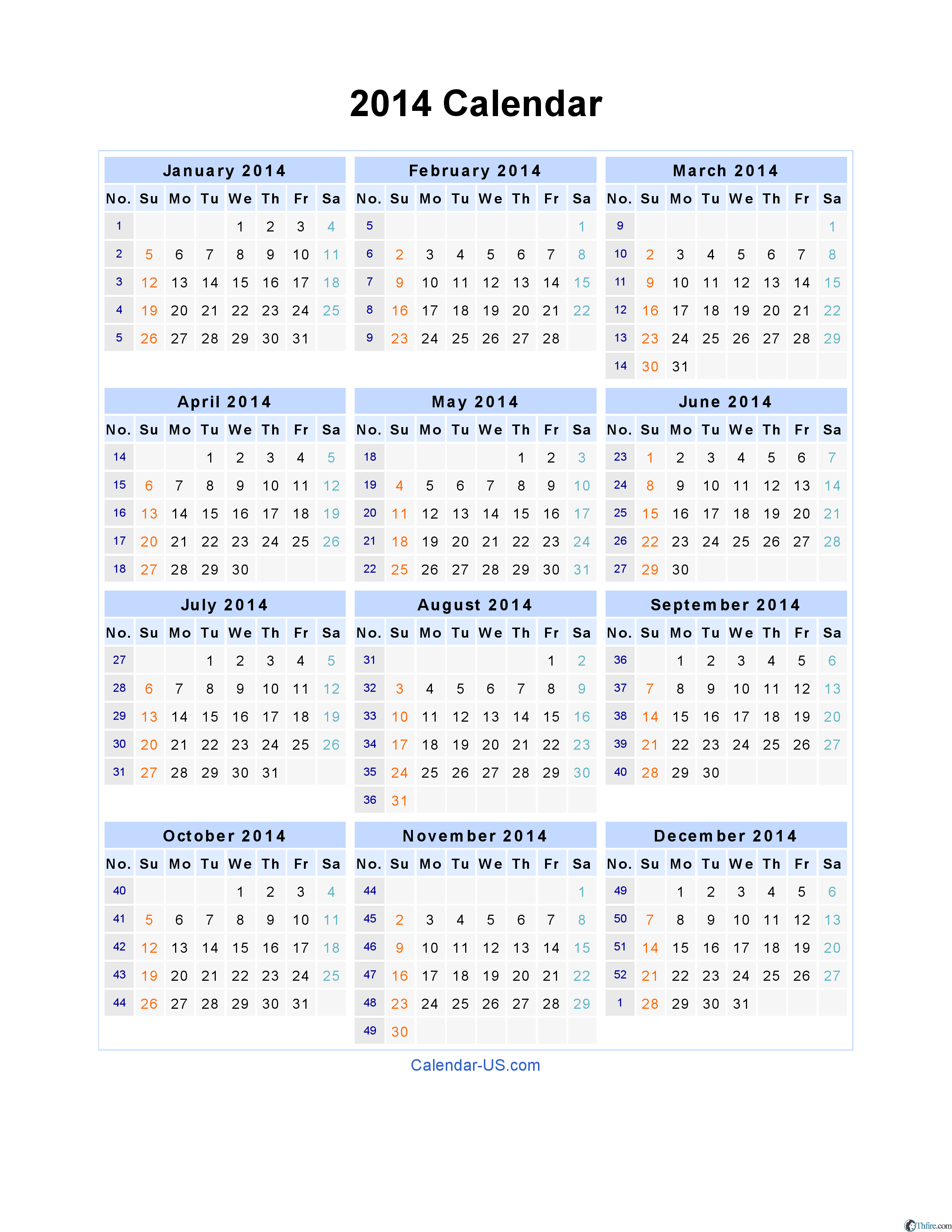 2014-Calendar