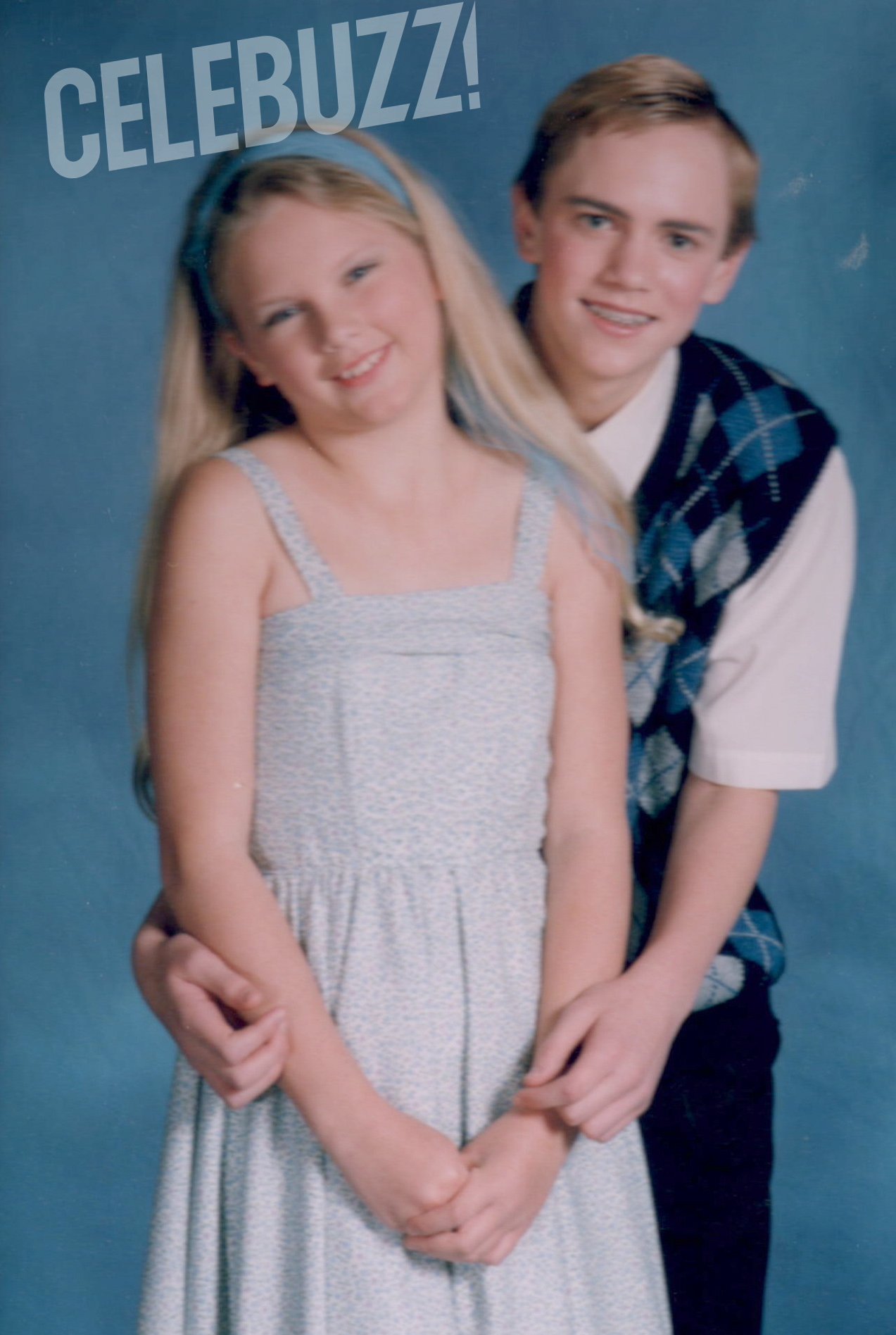 Taylor Swift and her on-stage boyfriend starred in "Bye Bye Birdie" for the Berks Youth Theatre Academy in 2001. They even had this promotional shot taken.