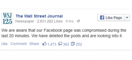Wall Street Journal Facebook Page Hacked!