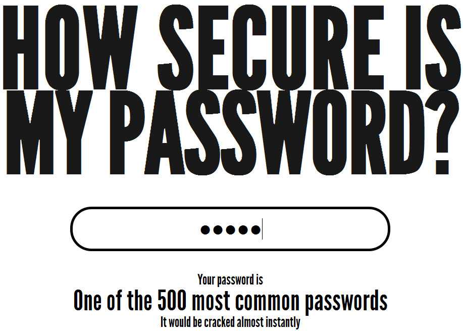 Strong password. Common password